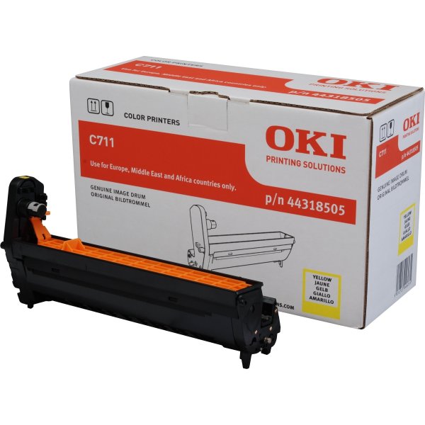 OKI 44318505 lasertromle, gul, 20000s
