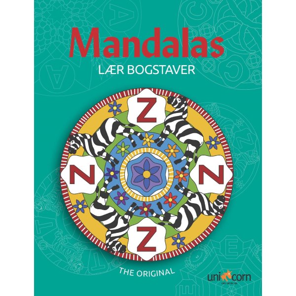 Mandalas malebog Lær bogstaver