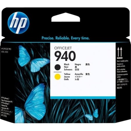 HP nr.940/C4900A printhoved, sort+gul