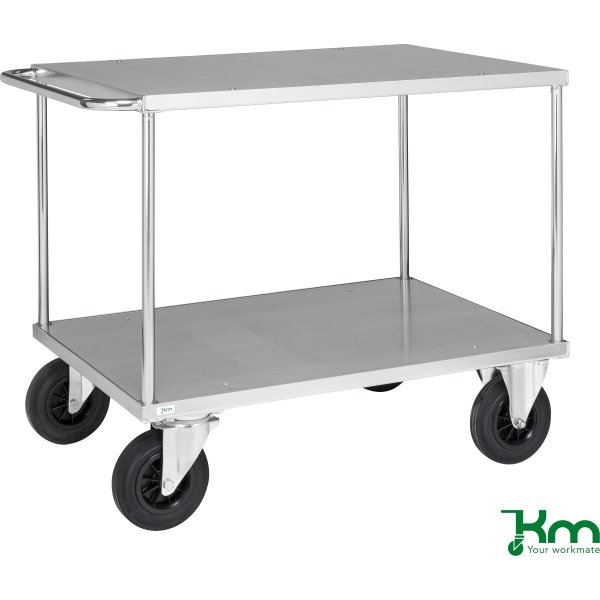 Flexi 630 bordvogn 2 hylder, 120x80x26, Stålplade
