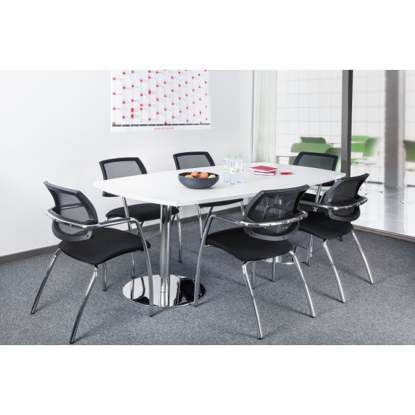 Terme konferencebord hvid /krom