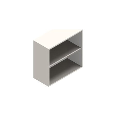 Jive overreol m/2 rum hvid decor laminat, D42 cm