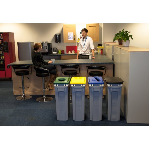 Rubbermaid Slim Jim affaldsbeholder, 87 liter, Grå