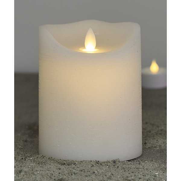 Sara LED vokslys, Hvid, Ø.10 cm, H.12,5 cm