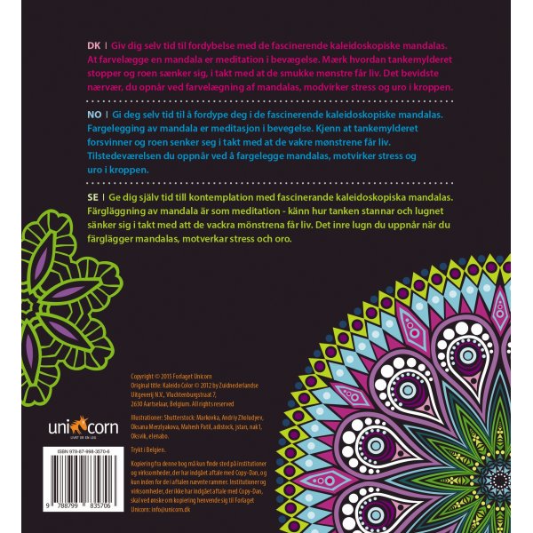 Mandalas malebog Kaleido Art Therapy