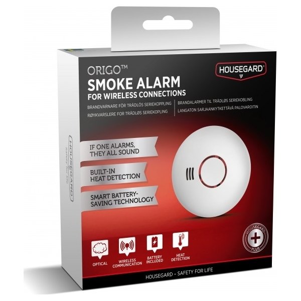 Housegard SA422WS Origo Optisk Røgalarm, 1-pak