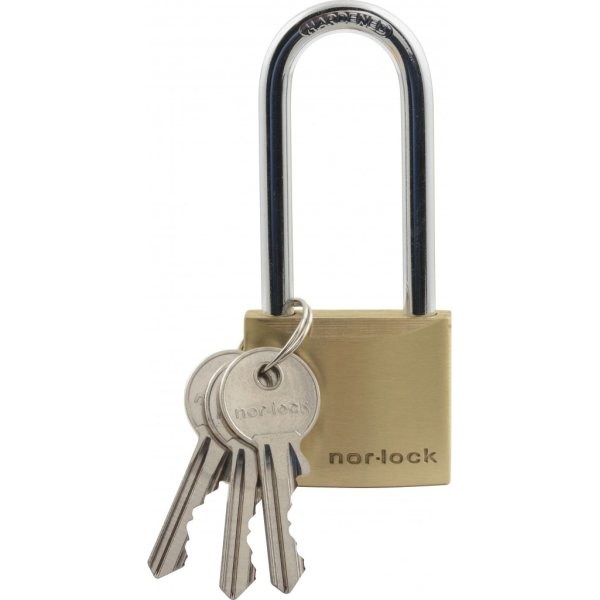 Nor-Lock hængelås m/lang bøjle, 40 mm
