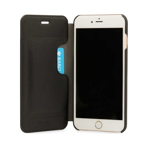Knomo lædercover til iPhone 7 Plus, sort