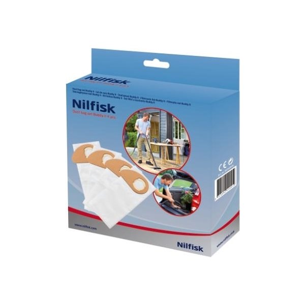 Nilfisk filterpose til Nilfisk Buddy, 4 stk.