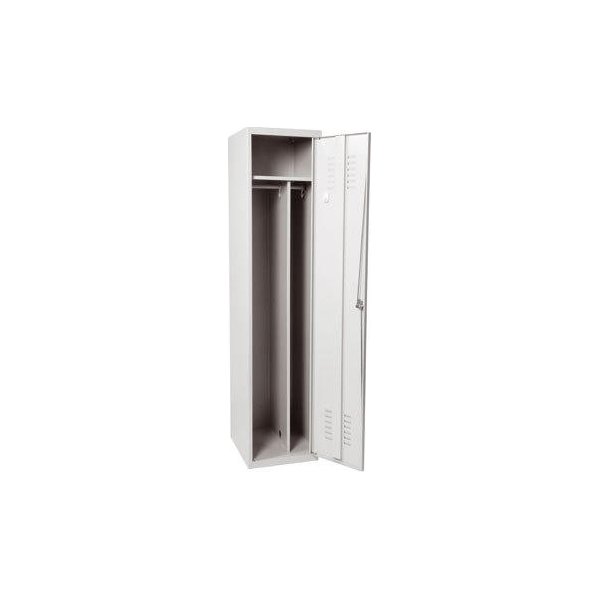 Proff garderobeskab,1x(1x2),Plan,Cylinder,Grå/Grå