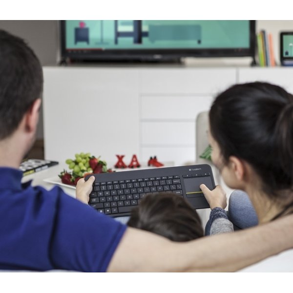 Logitech K400 Plus trådløst tastatur, sort