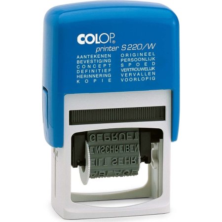 Colop 12 i 1 stempel, rødt aftryk