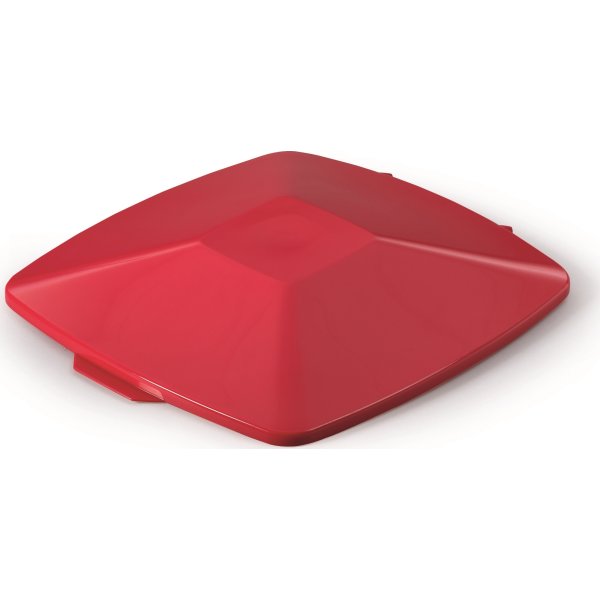 Fladt låg affaldsspand 40 l, Rød