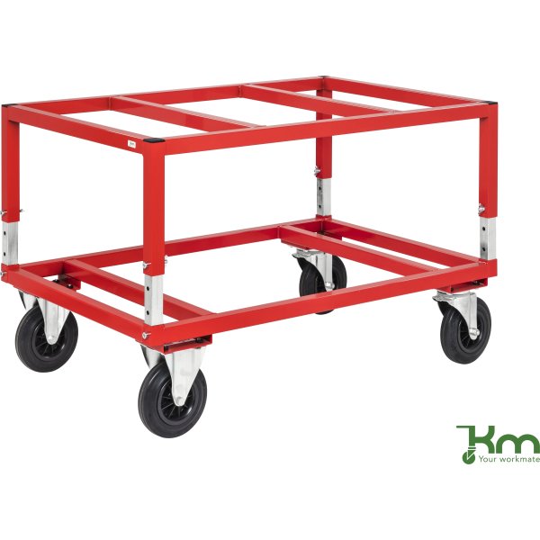 Palletransportvogn Justerbar, Rød
