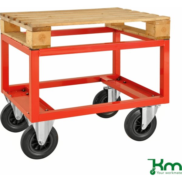 Palletransportvogn Høj, Halvpalle, Rød