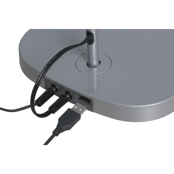 Luxo Trace bordlampe med USB oplader - Sort