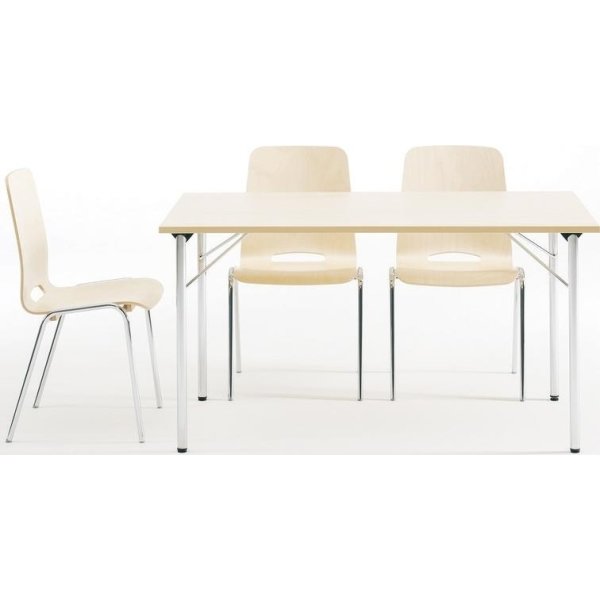 Ultima bord med klapstel 60X120 cm, bøg melamin