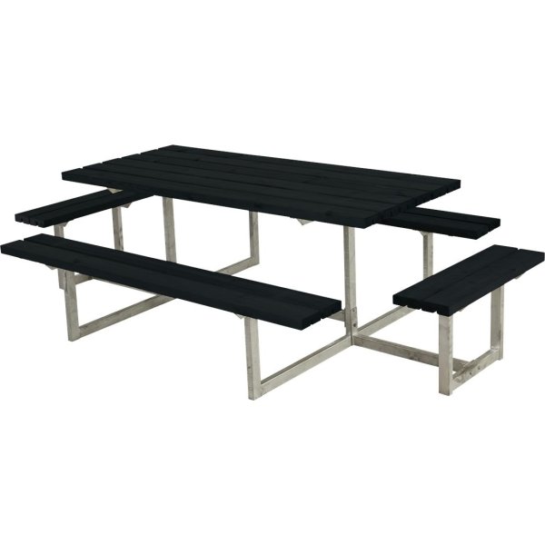 Plus Basic bord-bænkesæt m. påbygning, Sort
