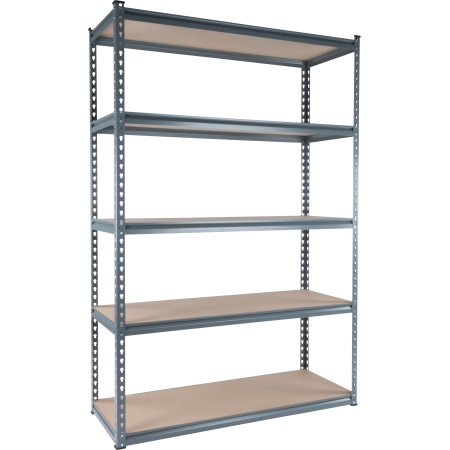 Stålreol 5 hylder, 300 kg, 180x120x47 cm