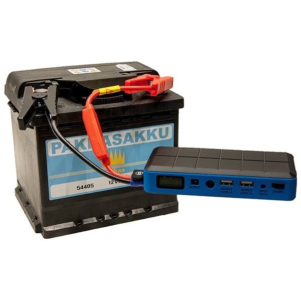 Jumpstarter, T2A, 200-400A,2 USB udtag, LED lygte