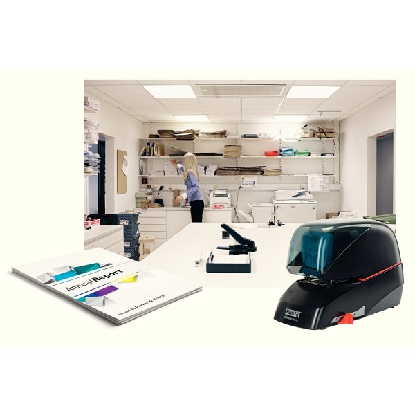 Rapid Supreme R5080e Elektrisk hæftemaskine, sort