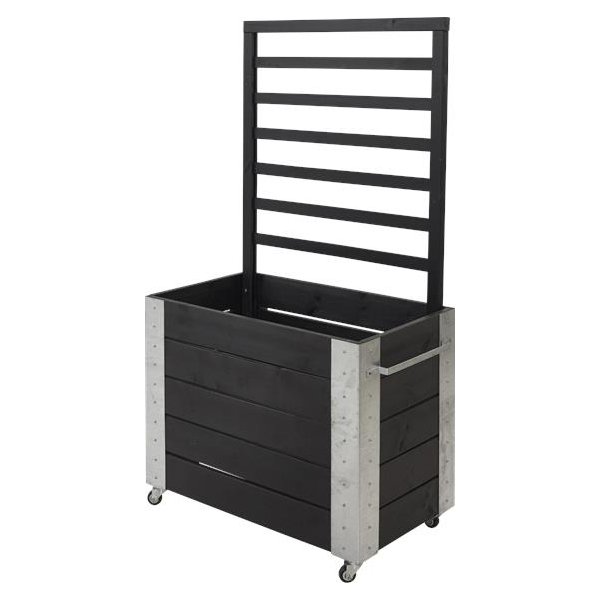 Plus Cubic Blomsterkasse 87x50x155 cm, Sort