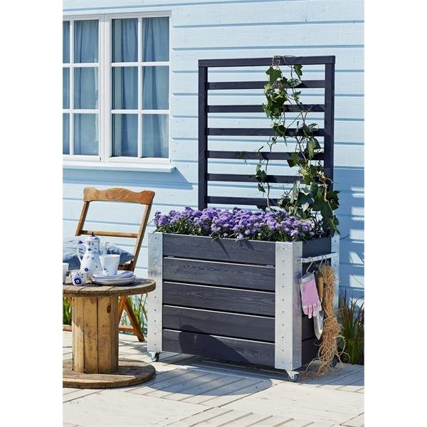Plus Cubic Blomsterkasse 87x50x155 cm, Sort