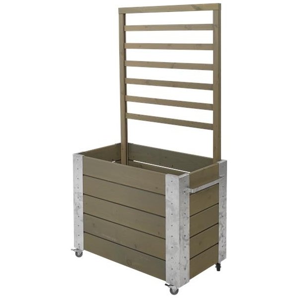 Plus Cubic Blomsterkasse 87x50x155 cm, Gråbrun