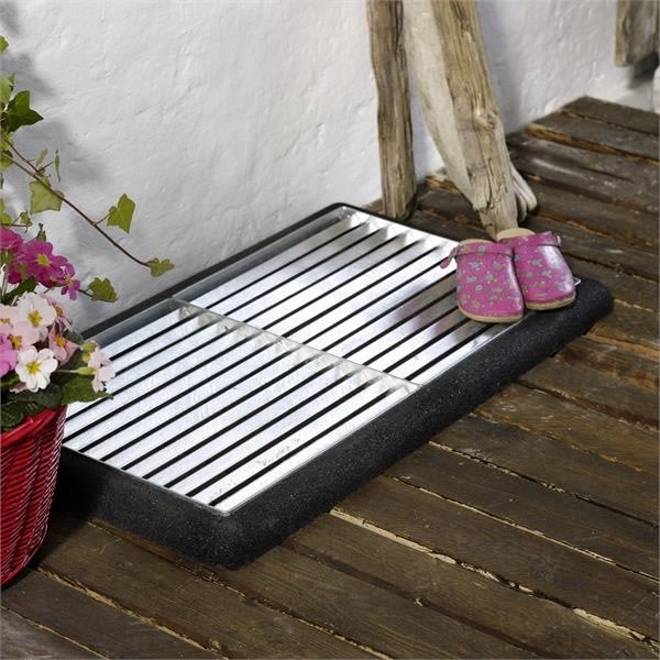 Plus Cubic rist 40x40cm 2 stk. m/kokosmåtte, Sort