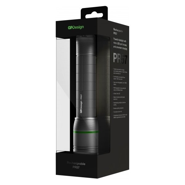 GP lommelygte Sirius, 1000 lumen, PR57, 16.6cm