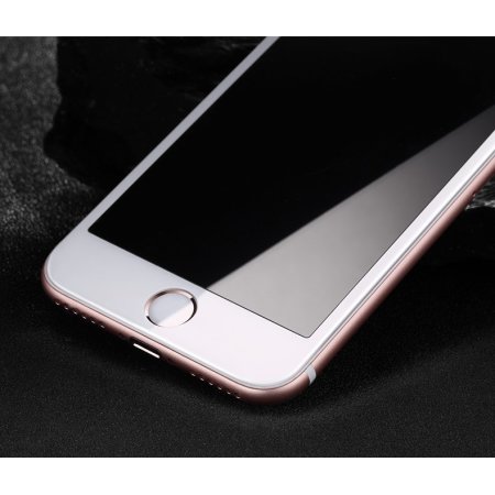 Coolreall 3D skærmbeskyttelse iPhone 7, hvid