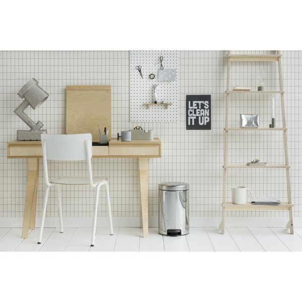 Brabantia Pedalspand, 12 L, brilliant steel