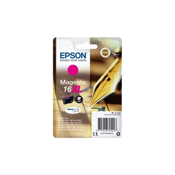 Epson T1633/C13T16334012 XLblækpatron, rød, 450s
