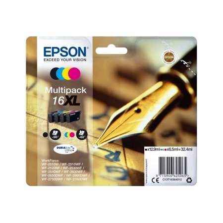 Epson nr.T1636/C13T16364012 blækpatron, XLsampak