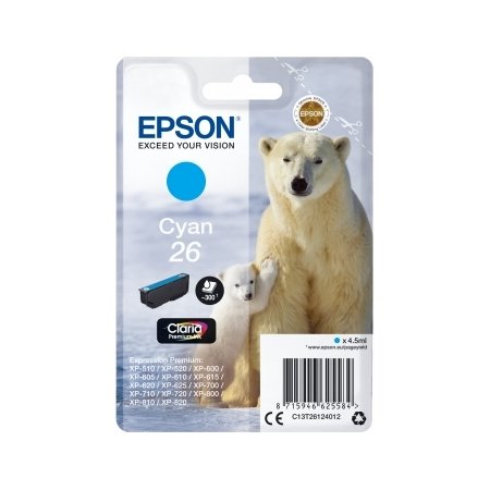 Epson T2612 blækpatron, 300s, blå