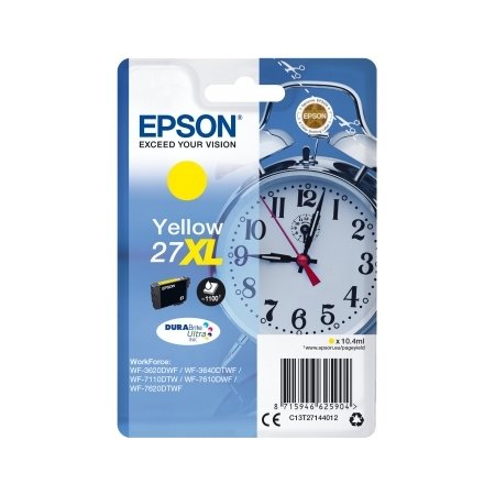 Epson 27XL blækpatron, gul, 1100 s.
