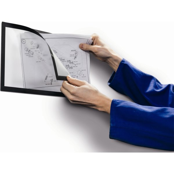 Durable DURAFRAME Magnetic A4 Plus, sort, 2 stk.