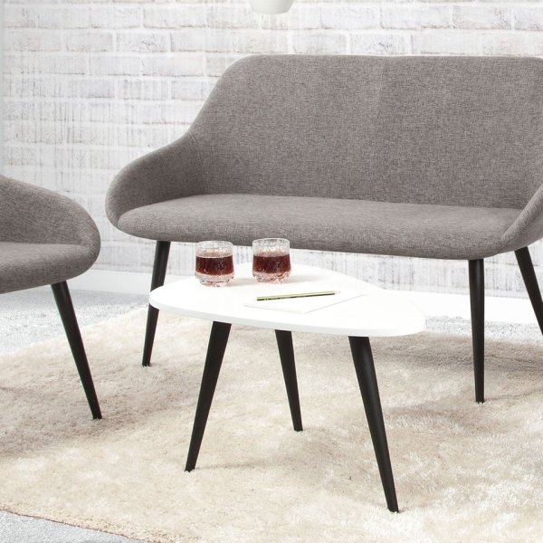 Bello Loungesofa grå med sorte ben