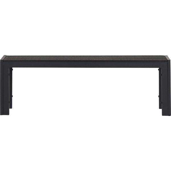 Naja havebænk i sort aluminium/nonwood