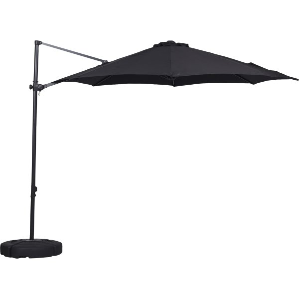 Elias hængeparasol Ø300 cm i sort inkl. fod