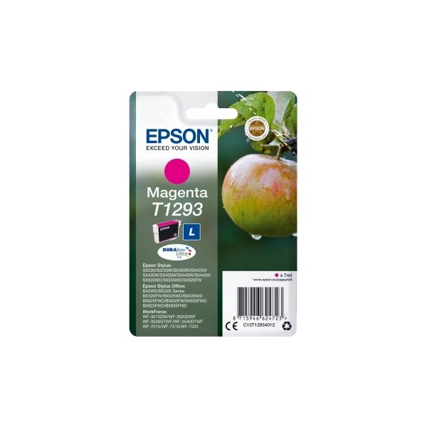 Epson T1293/C13T12934022 blækpatron rød, 474s.