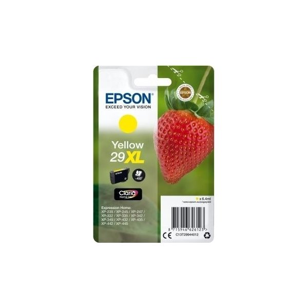Epson 29XL/C13T29944022 gul XL blækpatron, alarm