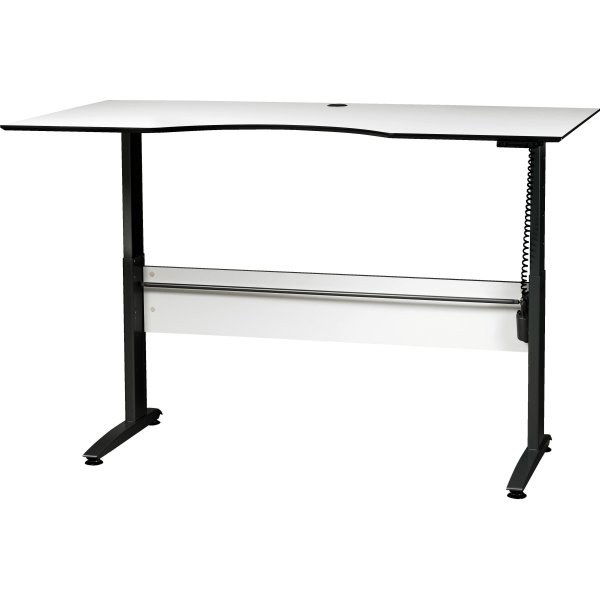 VIKING hæve/sænkebord 180x90 cm hvid / sort stel
