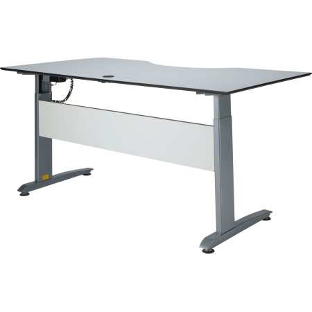 VIKING hæve/sænkebord 180x90 cm hvid / Alu stel