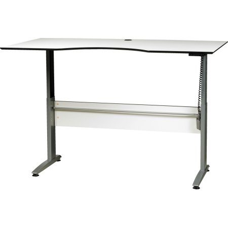 VIKING hæve/sænkebord 180x90 cm hvid / Alu stel