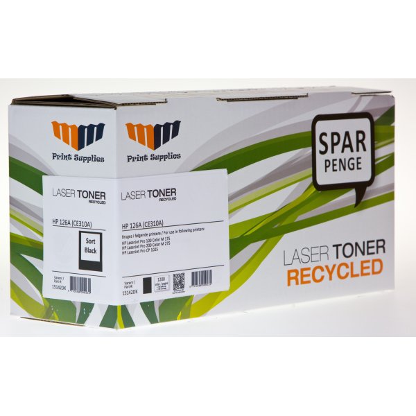 MM CE310A / 126A lasertoner, sort, 1200s