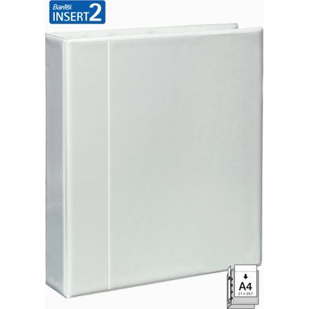 Bantex indstiksringbind 4 D-ringe, 60mm/40mm, hvid