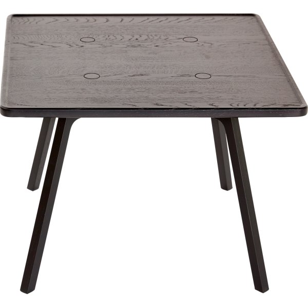 C2 Sofabord, Sortlakeret eg, 65x65 cm