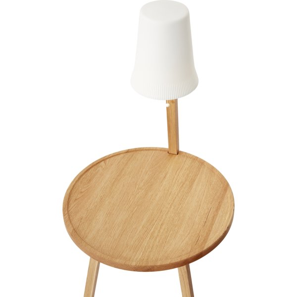 C2 lampebord, Olieret eg, Ø45 cm