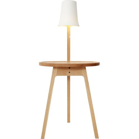 C2 lampebord, Olieret eg, Ø45 cm